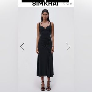 New Jonathan Simkhai Naomi Black Midi Dress